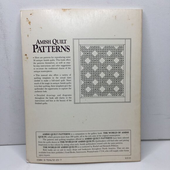 Amish Quilt Patterns Rachel T. Pellman Paperback Book Design Template Projects 1 - Picture 13 of 13